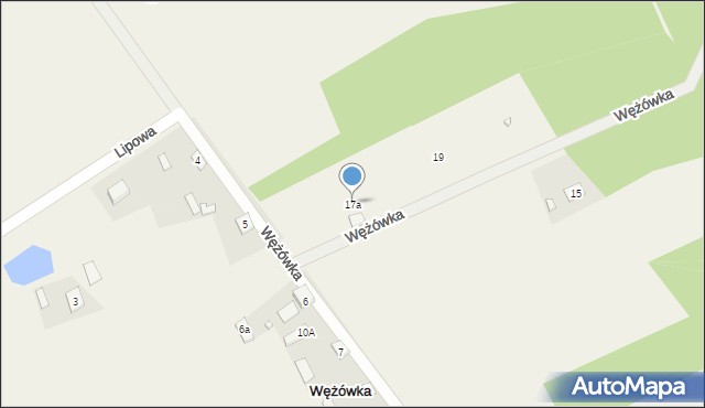 Wężówka, Wężówka, 17a, mapa Wężówka