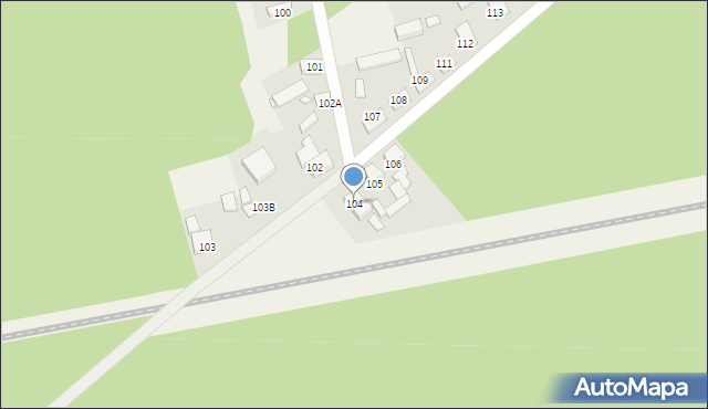 Wężyska, Wężyska, 104, mapa Wężyska