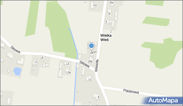 Wielka Wieś, Wesoła, 19, mapa Wielka Wieś