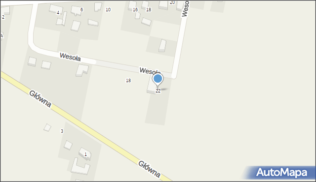 Wierzbie, Wesoła, 22, mapa Wierzbie