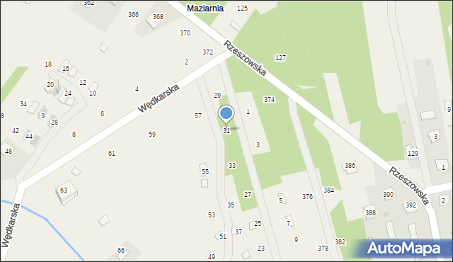 Wilcza Wola, Wędkarska, 31, mapa Wilcza Wola