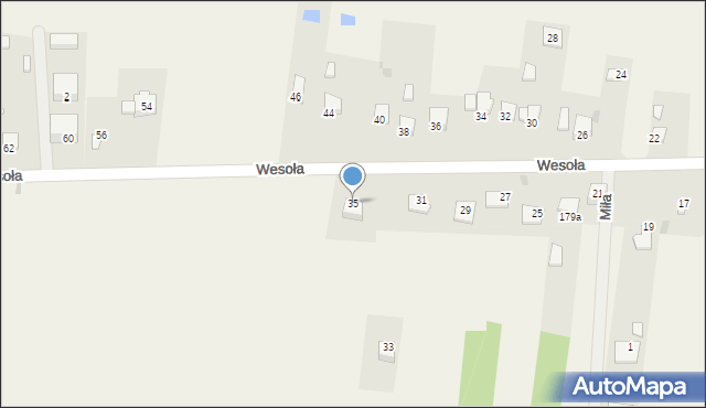 Włoszczowice, Wesoła, 35, mapa Włoszczowice