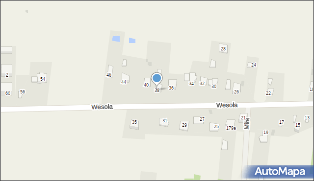 Włoszczowice, Wesoła, 38, mapa Włoszczowice