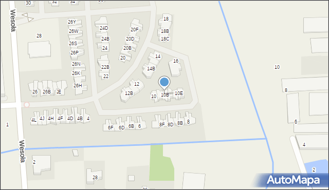 Wólka Kosowska, Wesoła, 10B, mapa Wólka Kosowska