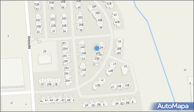 Wólka Kosowska, Wesoła, 20C, mapa Wólka Kosowska