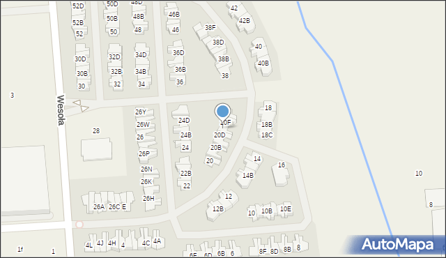 Wólka Kosowska, Wesoła, 20E, mapa Wólka Kosowska