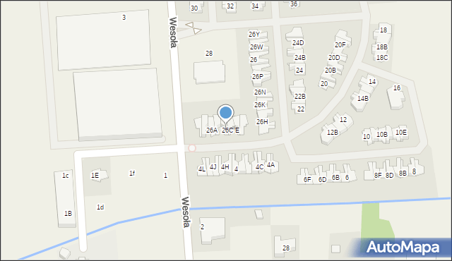 Wólka Kosowska, Wesoła, 26C, mapa Wólka Kosowska