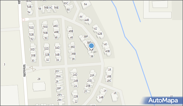 Wólka Kosowska, Wesoła, 38A, mapa Wólka Kosowska