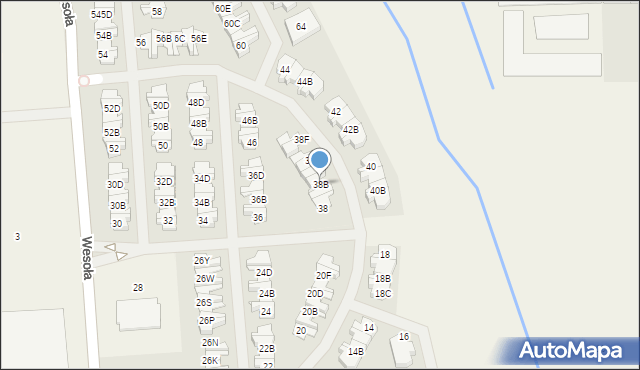 Wólka Kosowska, Wesoła, 38B, mapa Wólka Kosowska