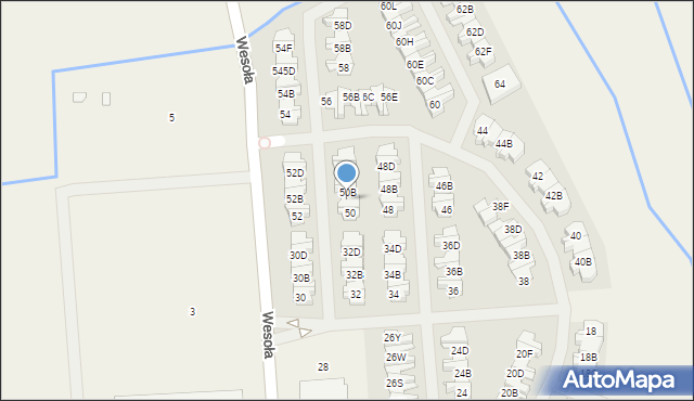 Wólka Kosowska, Wesoła, 50A, mapa Wólka Kosowska