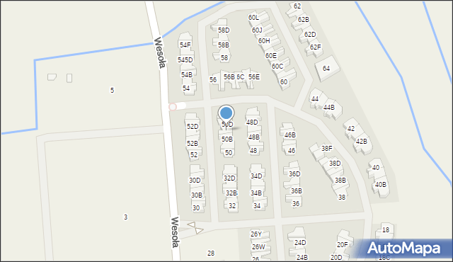 Wólka Kosowska, Wesoła, 50C, mapa Wólka Kosowska