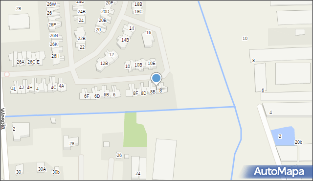 Wólka Kosowska, Wesoła, 8A, mapa Wólka Kosowska