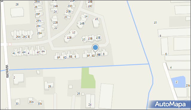 Wólka Kosowska, Wesoła, 8C, mapa Wólka Kosowska