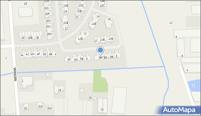 Wólka Kosowska, Wesoła, 8F, mapa Wólka Kosowska