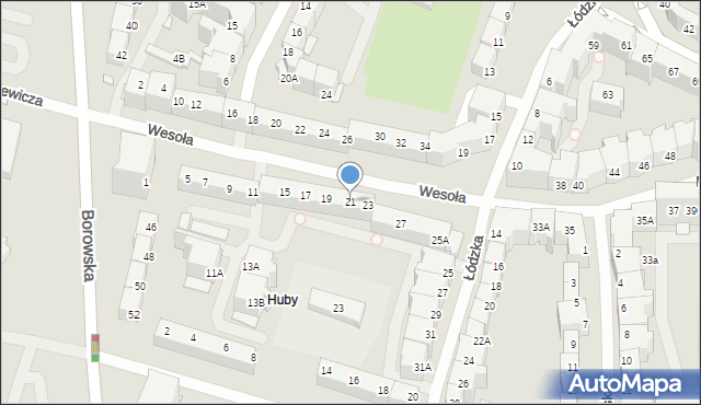 Wrocław, Wesoła, 21, mapa Wrocławia