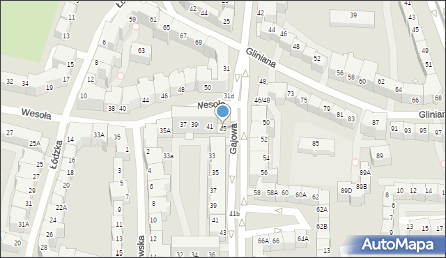 Wrocław, Wesoła, 45, mapa Wrocławia