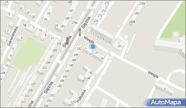 Wrocław, Weigla Rudolfa, 3, mapa Wrocławia