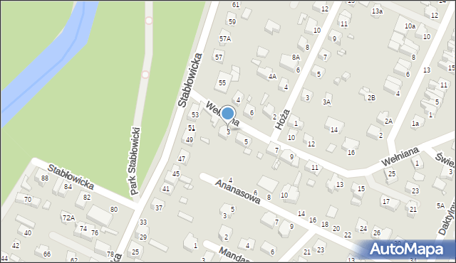 Wrocław, Wełniana, 3, mapa Wrocławia