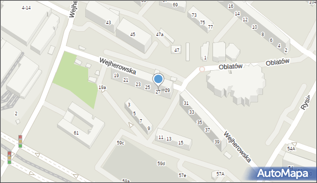 Wrocław, Wejherowska, 27, mapa Wrocławia