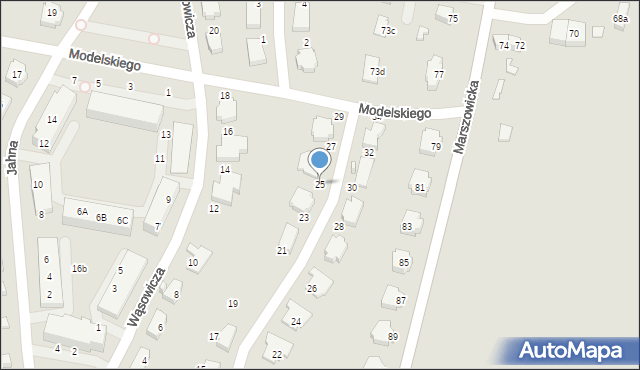 Wrocław, Wereszyckiego Henryka, prof., 25, mapa Wrocławia
