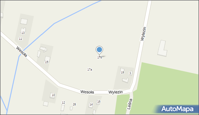 Wylezin, Wesoła, 17b, mapa Wylezin