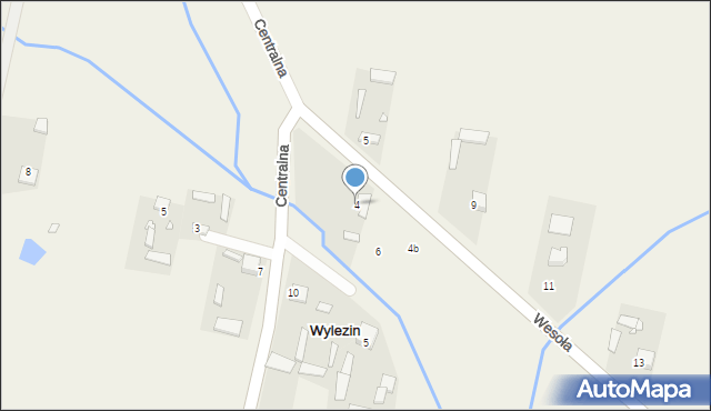 Wylezin, Wesoła, 4, mapa Wylezin