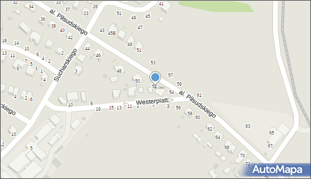 Żabno, Westerplatte, 2, mapa Żabno