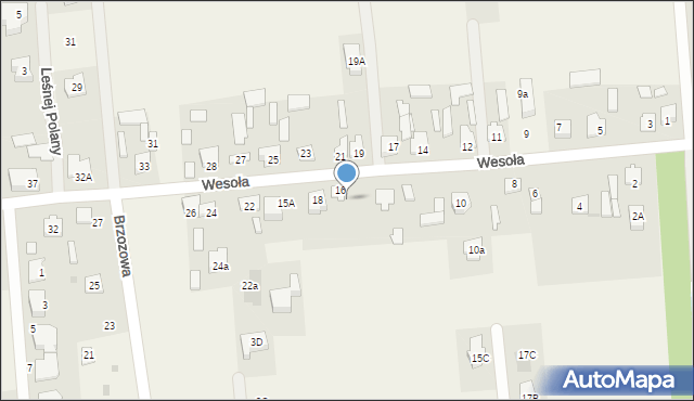 Zaborówek, Wesoła, 13, mapa Zaborówek