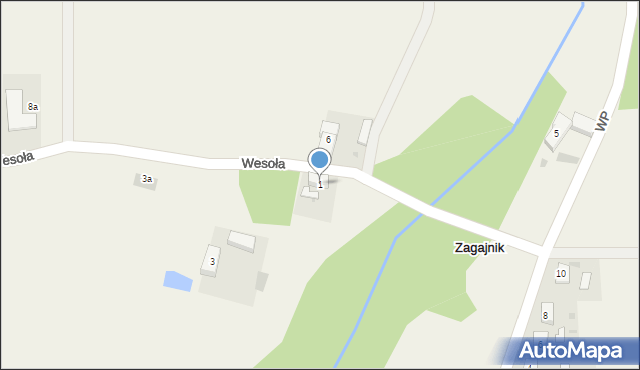 Zagajnik, Wesoła, 1, mapa Zagajnik