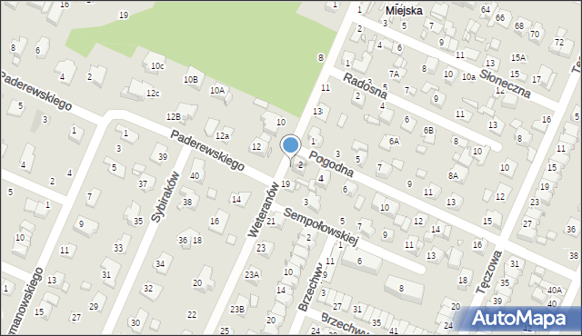 Zamość, Weteranów, 17, mapa Zamościa