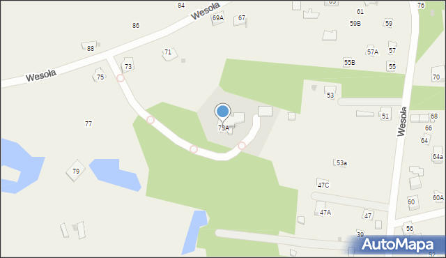 Żarki-Letnisko, Wesoła, 73A, mapa Żarki-Letnisko