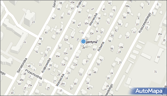Zawiercie, Wenecka, 28, mapa Zawiercie