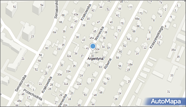 Zawiercie, Wenecka, 32, mapa Zawiercie