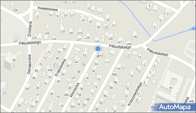 Zawiercie, Wenecka, 46, mapa Zawiercie