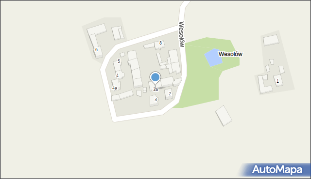 Zimna Wódka, Wesołów, 3a, mapa Zimna Wódka