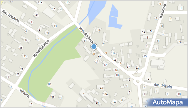 Złoty Potok, Wenikajtysa, ks., 8, mapa Złoty Potok