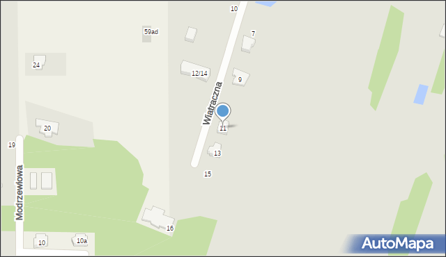 Aleksandrów Łódzki, Wiatraczna, 11, mapa Aleksandrów Łódzki