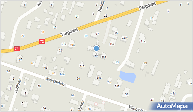 Aleksandrów Łódzki, Wierzbińska, 57, mapa Aleksandrów Łódzki