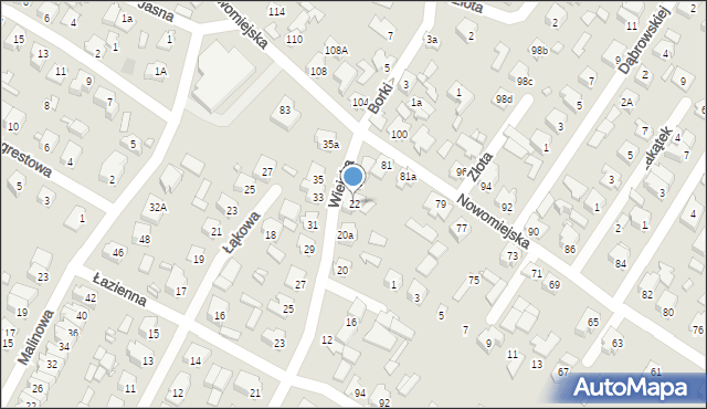 Augustów, Wiejska, 22, mapa Augustów