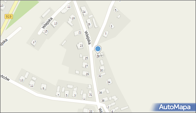 Babice, Wiejska, 28, mapa Babice