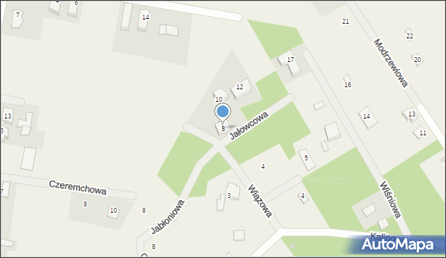 Babiczki, Wiązowa, 8, mapa Babiczki