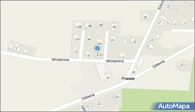 Bąków, Wiosenna, 6, mapa Bąków