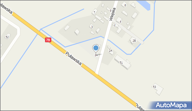 Baniocha, Wiejska, 1A, mapa Baniocha