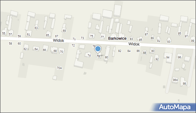 Barkowice, Widok, 78, mapa Barkowice