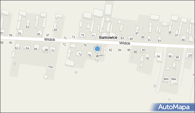 Barkowice, Widok, 80, mapa Barkowice