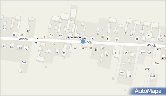 Barkowice, Widok, 84, mapa Barkowice