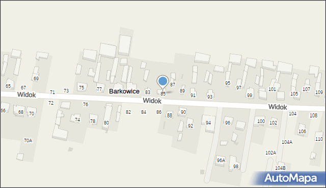 Barkowice, Widok, 85, mapa Barkowice