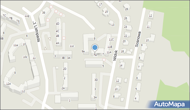Barlinek, Widok, 7A, mapa Barlinek