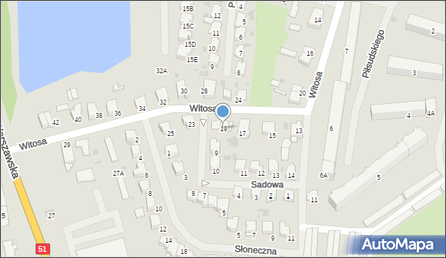 Bartoszyce, Witosa Wincentego, 19, mapa Bartoszyce