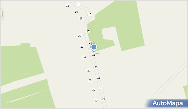 Będkowice, Wichrowa, 21, mapa Będkowice